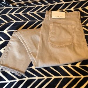 NWT Gray LOFT Modern Skinny Crop Pants